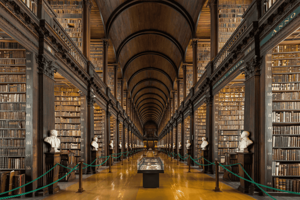 The long room at Trinity Collage Dublin